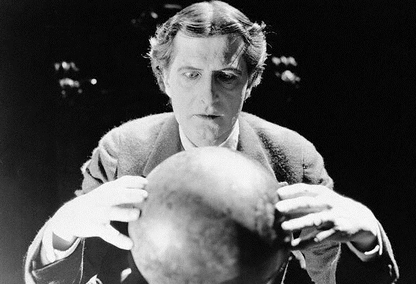 Larry Kent with Rubbing Crystal Ball