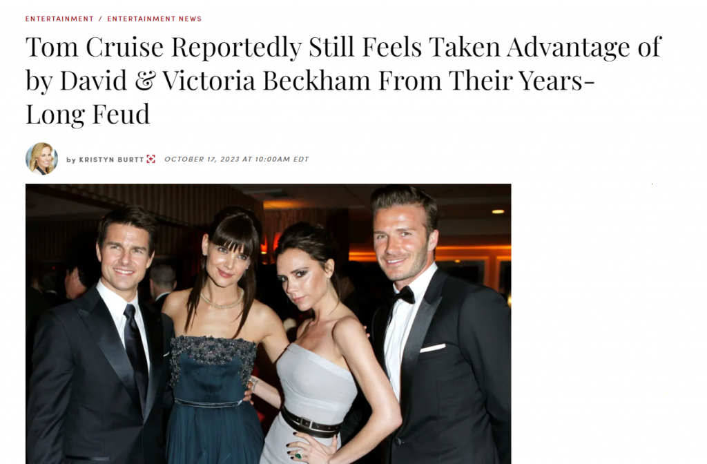 Tom Cruise & David Beckham Behind the Scenes